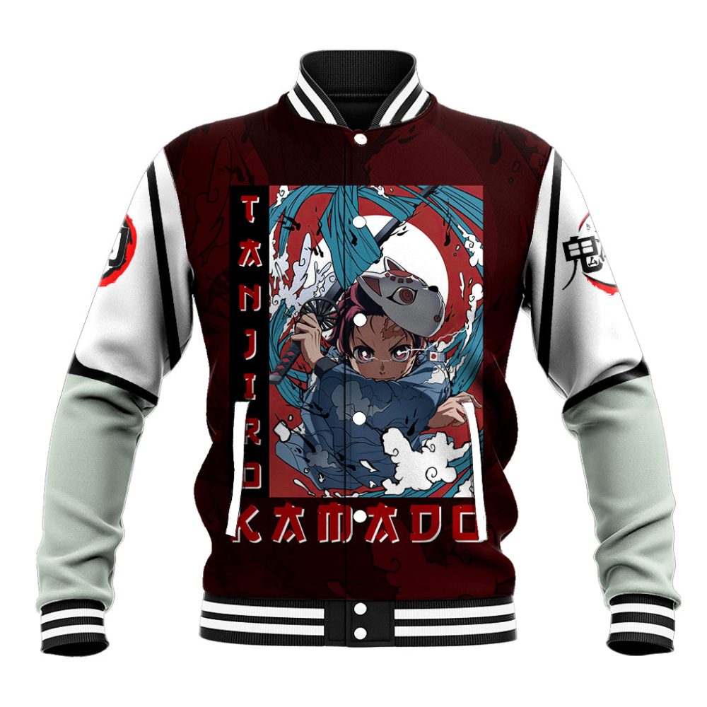 Tanjiro Kamado - Raising Sun Anime Baseball Jacket Ts04