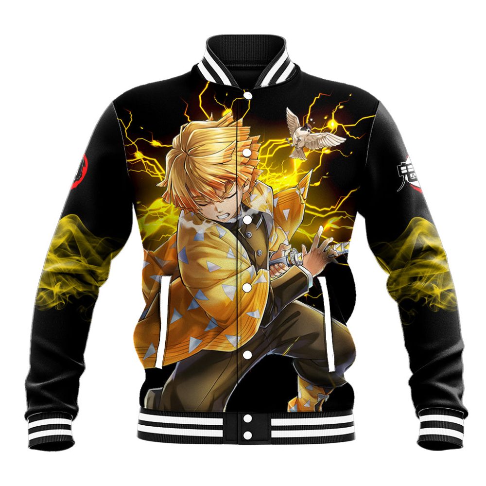Zenitsu Agatsuma Demon Slayer Baseball Jacket Anime Mix Manga Style Ts04
