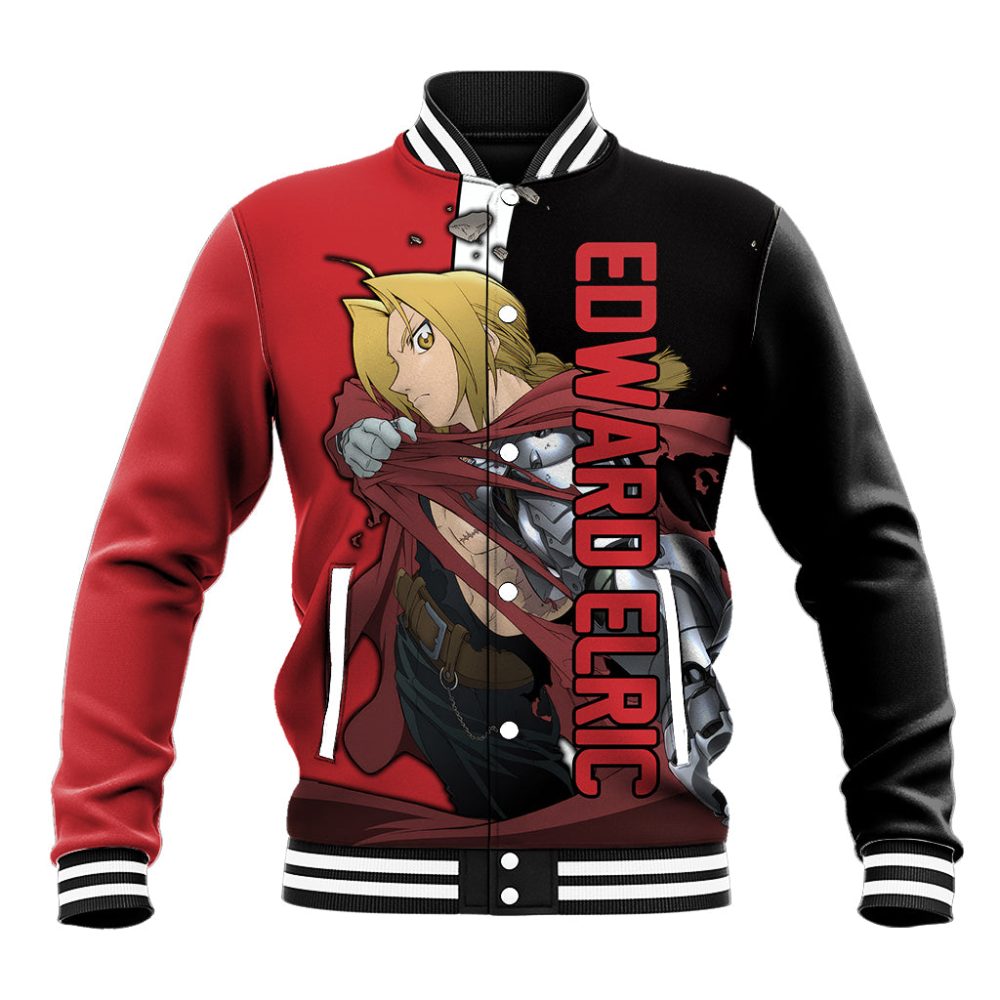 Elric Edward - Fullmetal Alchemist Baseball Jacket Anime Style Ts04