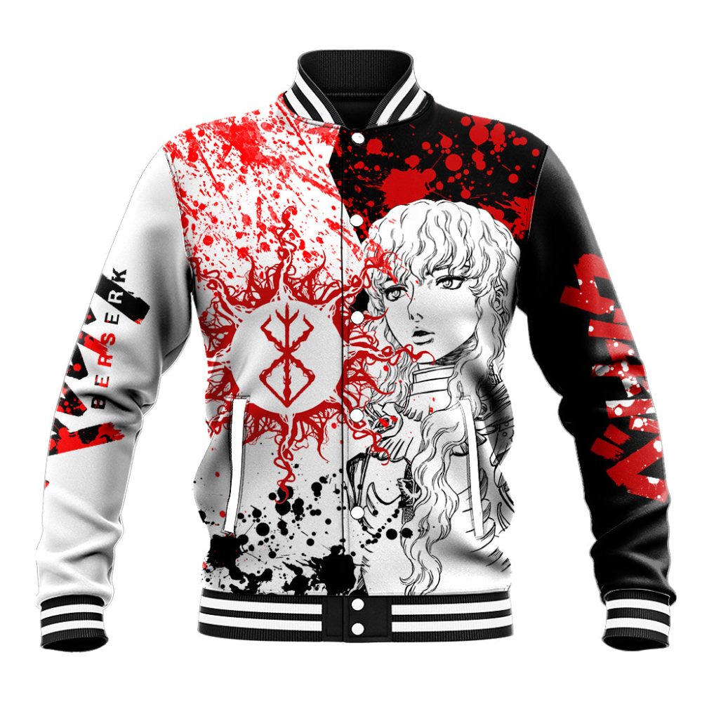 Griffith - Grunge Black And White Baseball Jacket Ts04