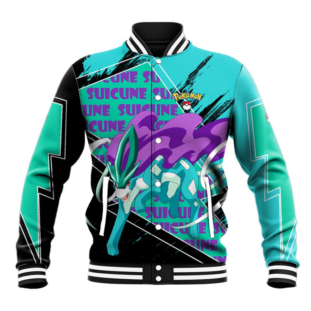 Suicune - Pokemon Baseball Jacket Anime Grunge Pattern Style Ts04