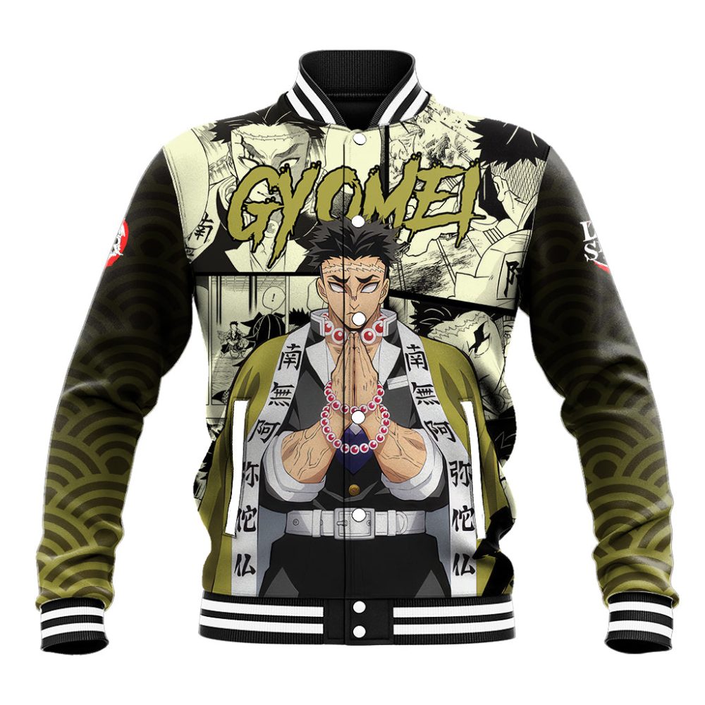 Gyomei Himejima Demon Slayer Baseball Jacket Anime Mix Manga Style Ts04
