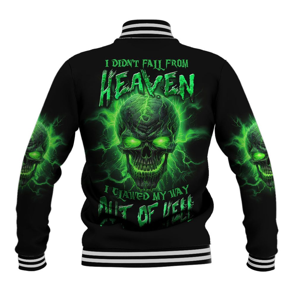 Heaven Don'T Want Me Mad Skull Baseball Jacket Ts04