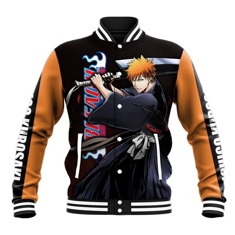 Ichigo Kurosaki Baseball Jacket Ts04