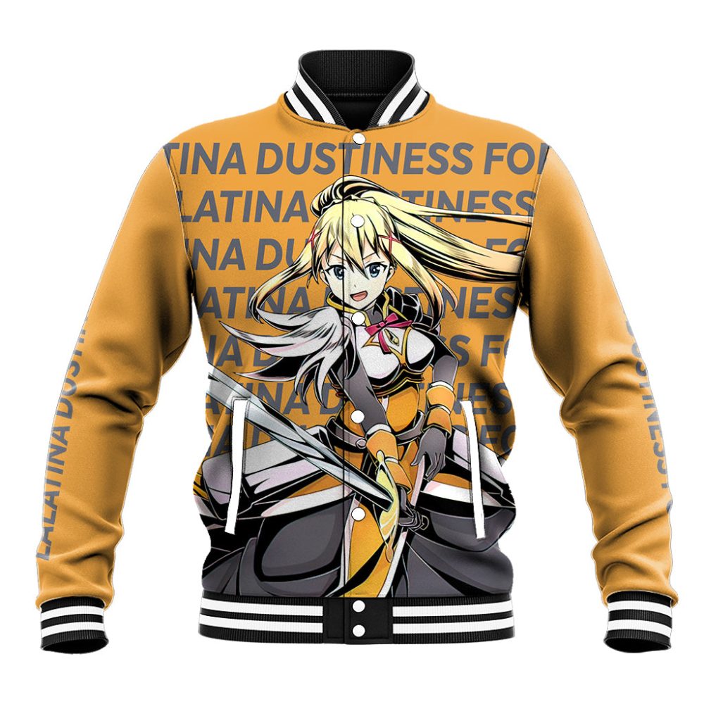Lalatina Dustiness Ford Konosuba Baseball Jacket Anime Style Ts04