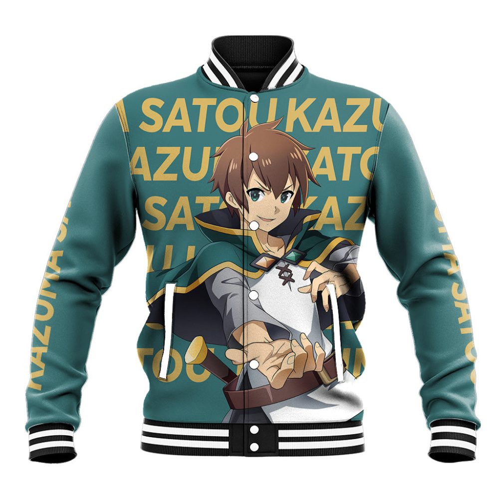 Kazuma Satou Konosuba Baseball Jacket Anime Style Ts04