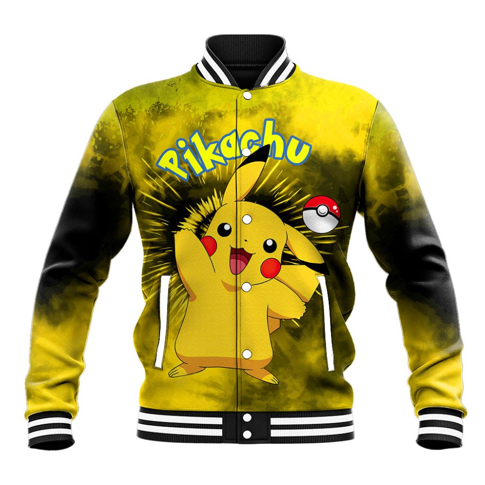 Pikachu - Tie Dye Anime Baseball Jacket Ts04