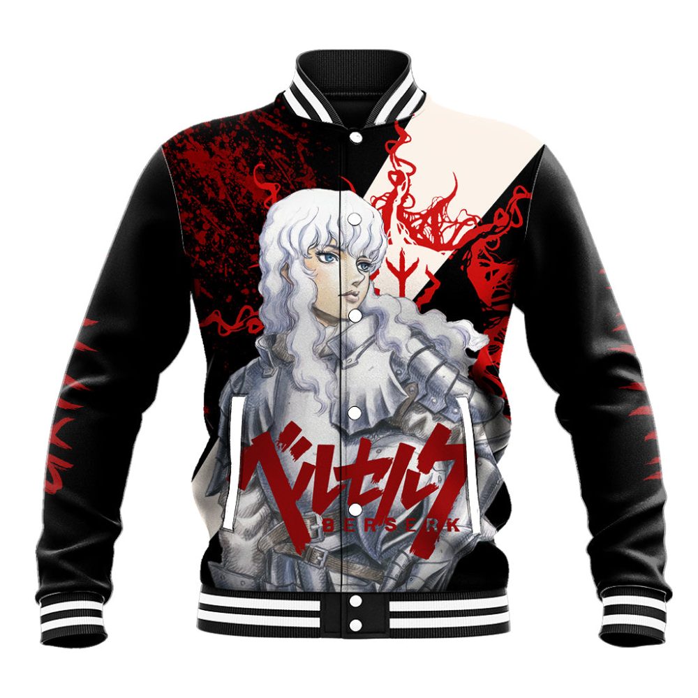 Griffith Berserk Baseball Jacket Black Blood Style Ts04