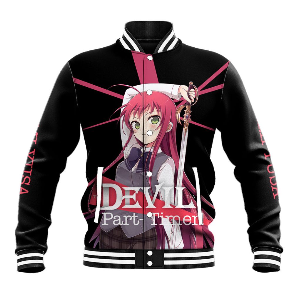 Emi Yusa The Devil Part Timer Baseball Jacket Anime Style Ts04