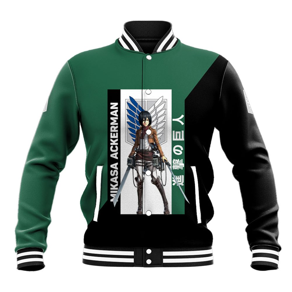 Mikasa Ackerman Baseball Jacket Ts04