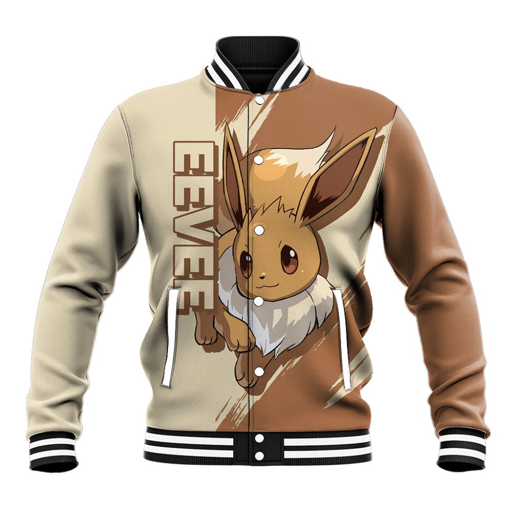 Eevee Pokemon Anime Baseball Jacket Ts04