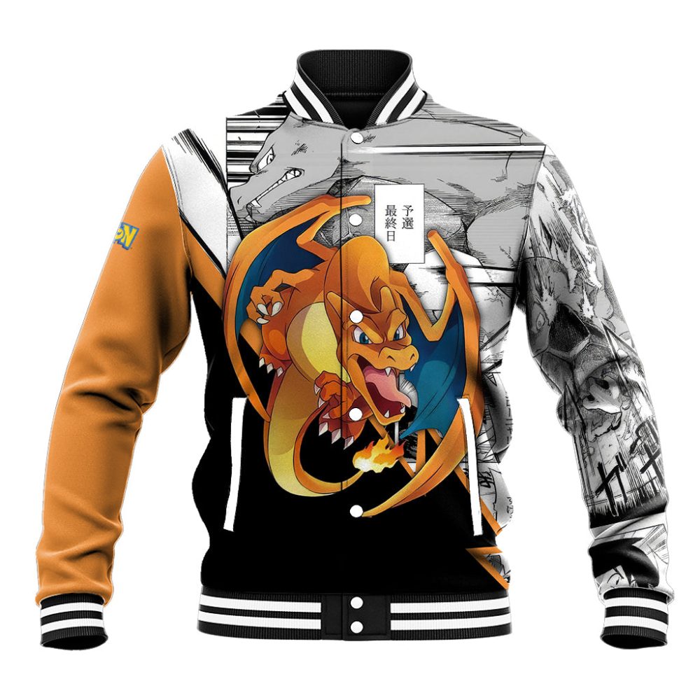 Charizard Mix Manga Baseball Jacket Ts04