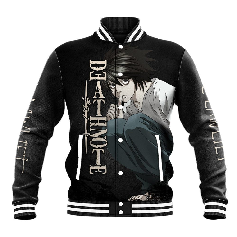 L Lawliet - Death Note Baseball Jacket Ts04