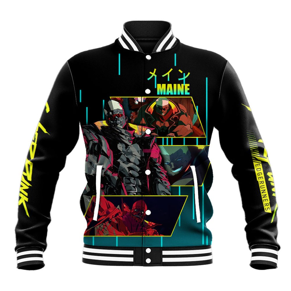 Cyberpunk Maine Baseball Jacket Ts04