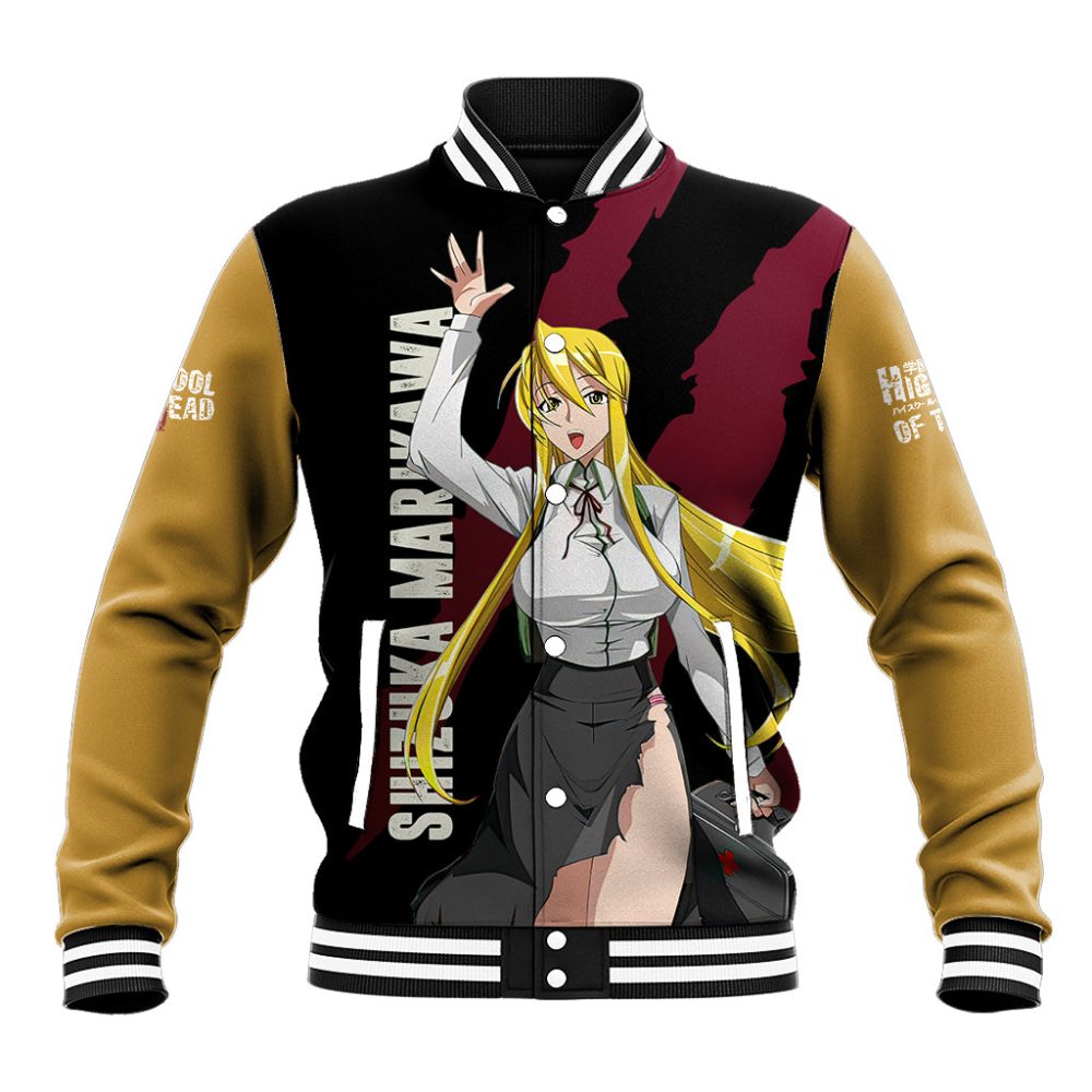 Shizuka Marikawa Baseball Jacket Highschool Of Dead Ts04