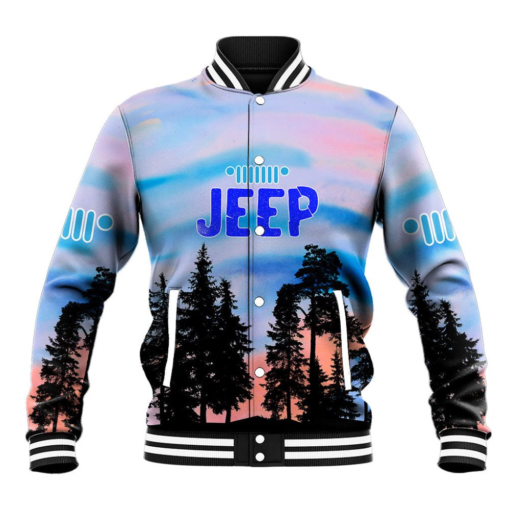 Jeep Baseball Jacket Not All Who Wander Are Lost Ts06