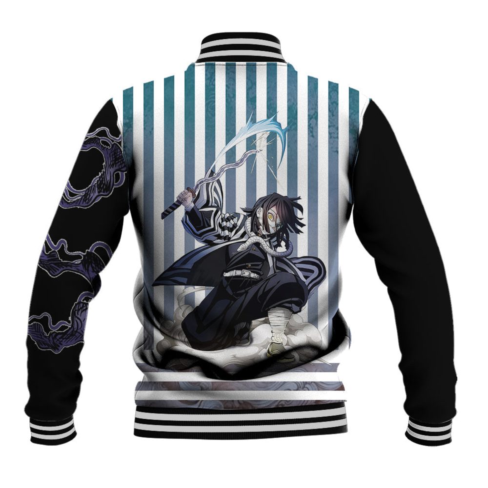 Demon Slayer Anime Baseball Jacket Obanai Iguro Serpent Hashira Ts07