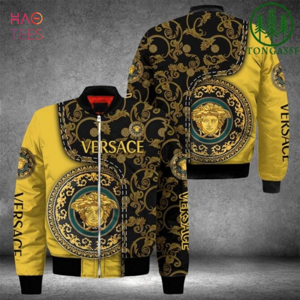 New Versace Luxury Brand Printing Pattern Mix Logo Bomber Jacket Limited Edition